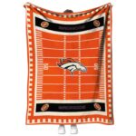 denver broncos football field orange blanket best selling