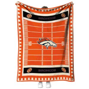denver broncos football field orange blanket best selling