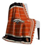 denver broncos football field orange blanket best selling