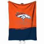 denver broncos gradient dots orange blanket best selling
