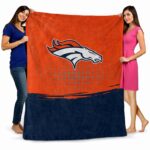 denver broncos gradient dots orange blanket best selling