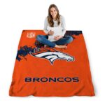 denver broncos grunge texture orange blanket best selling