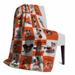 denver broncos mickey minnie orange white blanket top rated