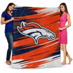 denver broncos paint streaks orange white blanket best selling