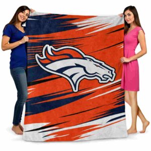 denver broncos paint streaks orange white blanket fashion forward