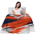 denver broncos paint streaks orange white blanket best selling