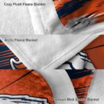 denver broncos paint streaks orange white blanket best selling
