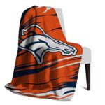 denver broncos paint streaks orange white blanket best selling