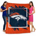 denver broncos splatter effect orange blanket best selling