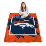 denver broncos splatter effect orange blanket best selling