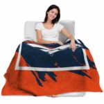 denver broncos splatter effect orange blanket best selling