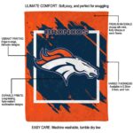 denver broncos splatter effect orange blanket best selling