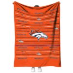 Denver Broncos Striped Pattern Orange Blanket 1 denver broncos striped pattern orange blanket best selling