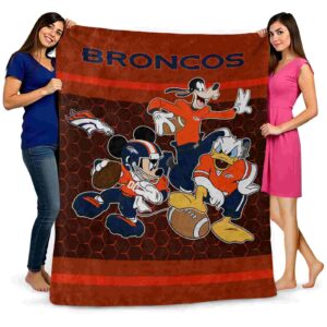 denver broncos three musketeers orange blanket fashion forward
