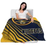 denver nuggets diagonal stripes blue blanket latest model