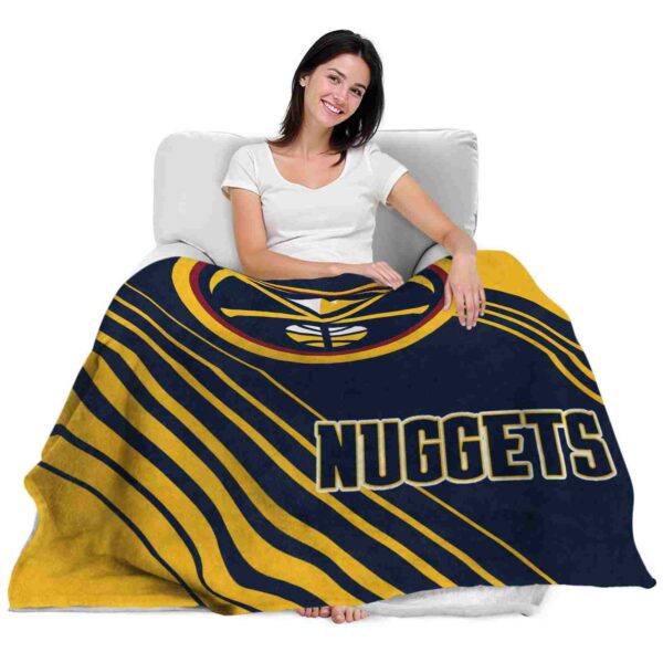 denver nuggets diagonal stripes blue blanket latest model