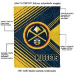 denver nuggets diagonal stripes blue blanket new arrival