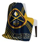 denver nuggets diagonal stripes blue blanket top rated