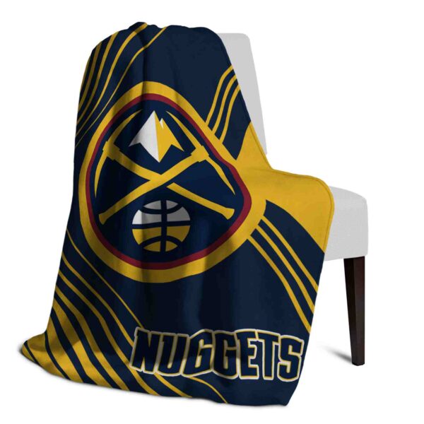 denver nuggets diagonal stripes blue blanket top rated