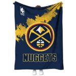 denver nuggets grunge texture blue blanket best selling