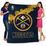 denver nuggets grunge texture blue blanket best selling
