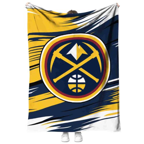 denver nuggets paint streaks blue white blanket best selling