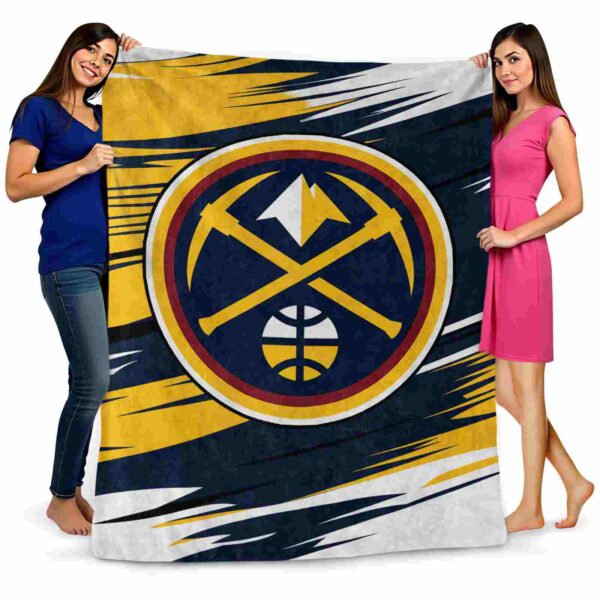 denver nuggets paint streaks blue white blanket fashion forward