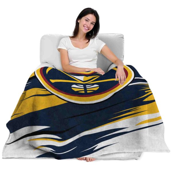denver nuggets paint streaks blue white blanket latest model