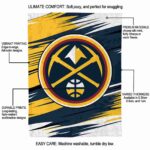 denver nuggets paint streaks blue white blanket new arrival