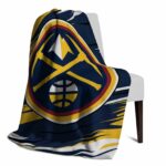 denver nuggets paint streaks blue white blanket top rated