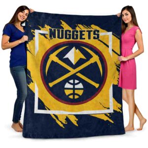 denver nuggets splatter effect blue blanket fashion forward