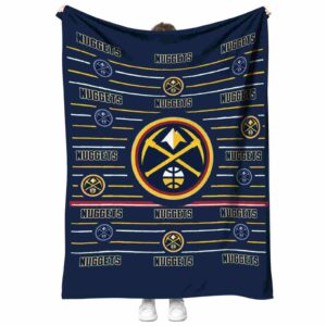 denver nuggets striped pattern blue blanket best selling