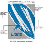 detroit lions brushstrokes blue white blanket new arrival