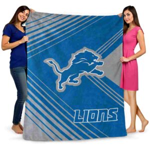 detroit lions diagonal stripes blue blanket fashion forward