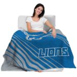 detroit lions diagonal stripes blue blanket latest model