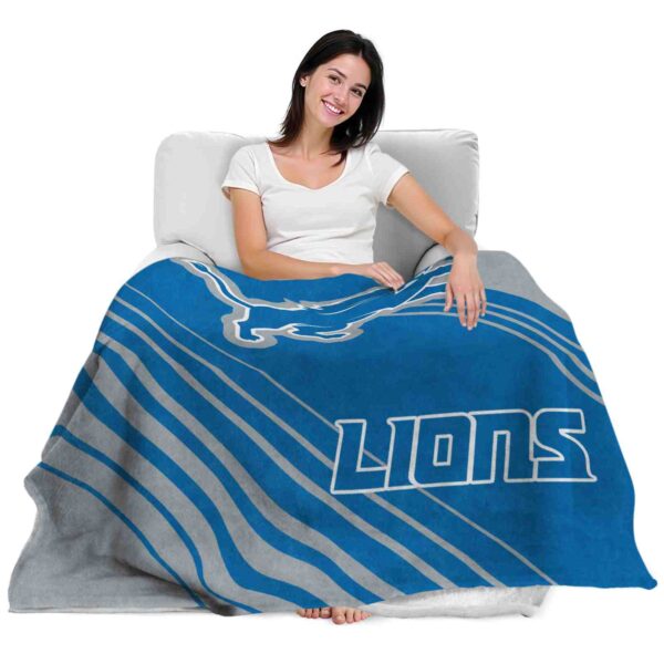 detroit lions diagonal stripes blue blanket latest model
