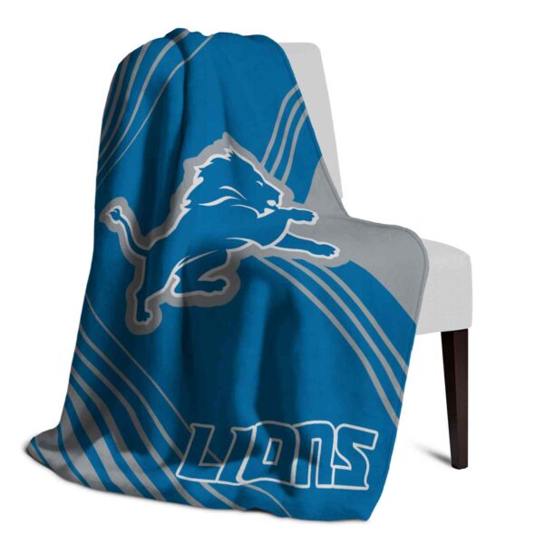 detroit lions diagonal stripes blue blanket top rated