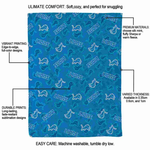 detroit lions diehard fans blue blanket new arrival