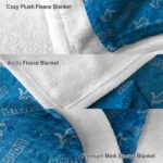 detroit lions diehard fans blue blanket premium grade