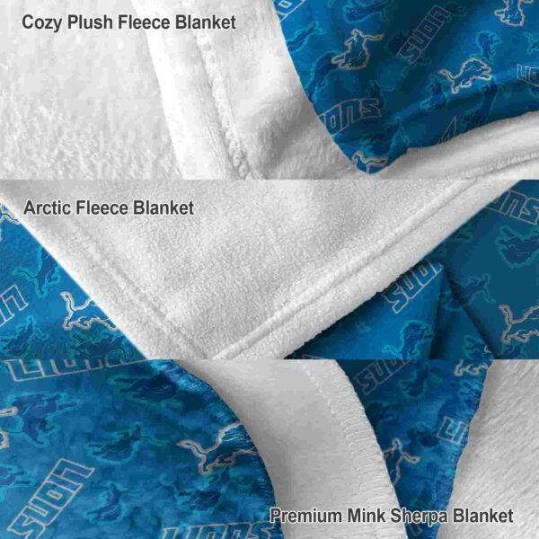 detroit lions diehard fans blue blanket premium grade