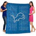 detroit lions fan pride blue blanket fashion forward
