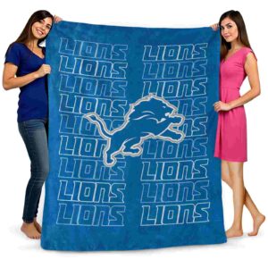 detroit lions fan pride blue blanket fashion forward