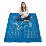 detroit lions fan pride blue blanket high quality