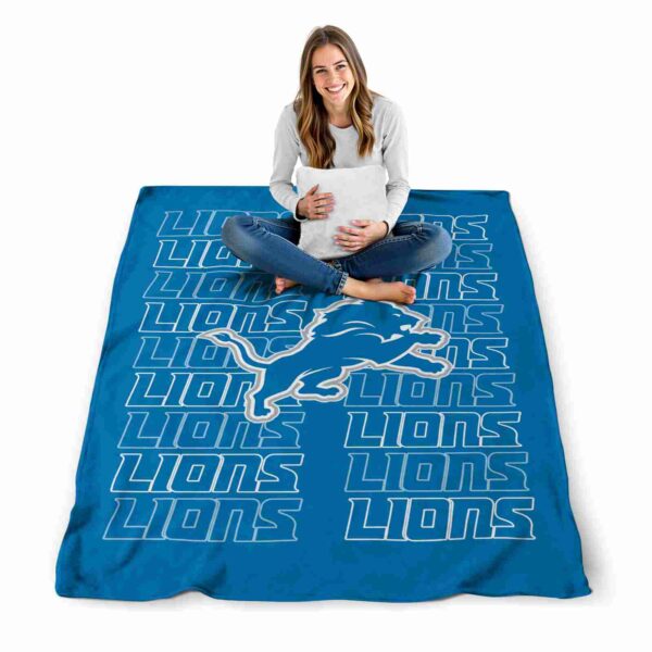 detroit lions fan pride blue blanket high quality