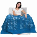 detroit lions fan pride blue blanket latest model