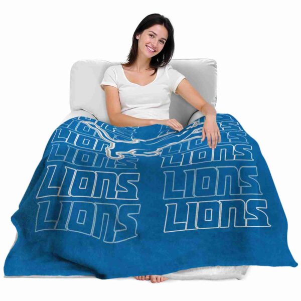 detroit lions fan pride blue blanket latest model