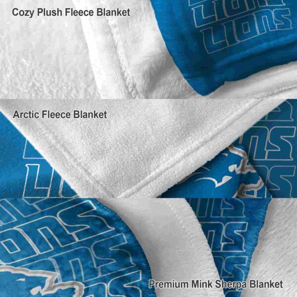 detroit lions fan pride blue blanket premium grade