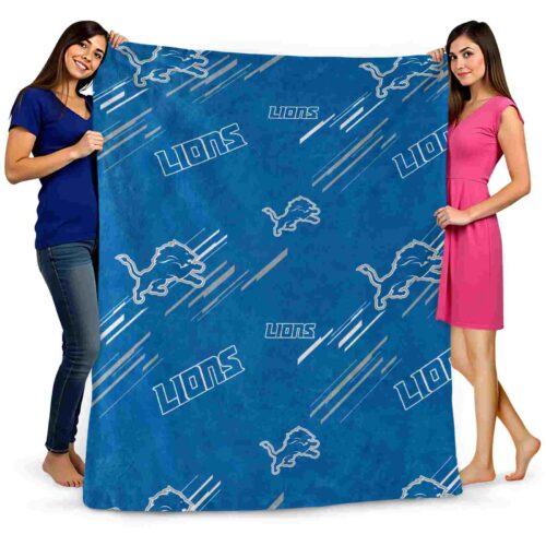 detroit lions fan spirit blue blanket fashion forward