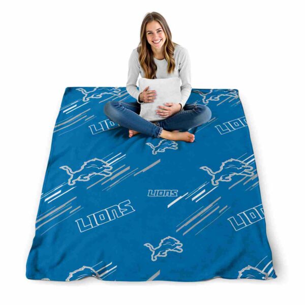 detroit lions fan spirit blue blanket high quality