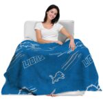 detroit lions fan spirit blue blanket latest model
